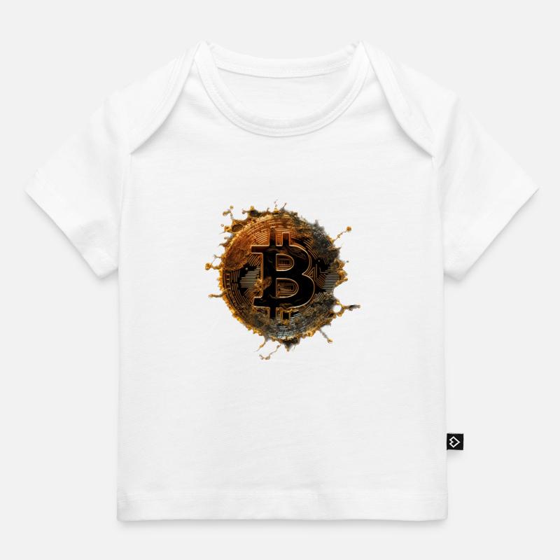 Bitcoin Coin Gold - T-shirt Premium bébé bio - blanc