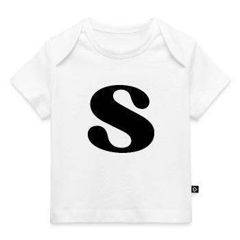 Buchstabe s - Baby Premium Organic T-Shirt - Weiß - Vorne