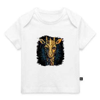 Anniversaire girafe peinture citation Nature girafes - T-shirt Premium bébé bio - blanc - Devant