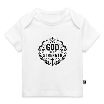 Gott ist meine Stärke - Baby Premium Organic T-Shirt - Weiß - Vorne