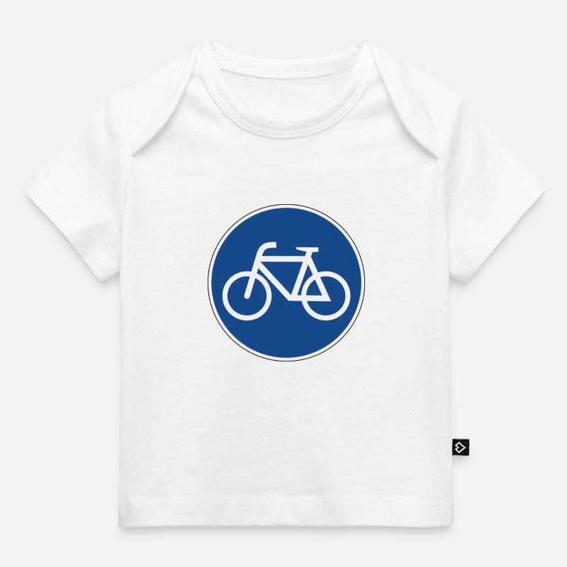 Panneau de signalisation vélo - T-shirt Premium bébé bio - blanc