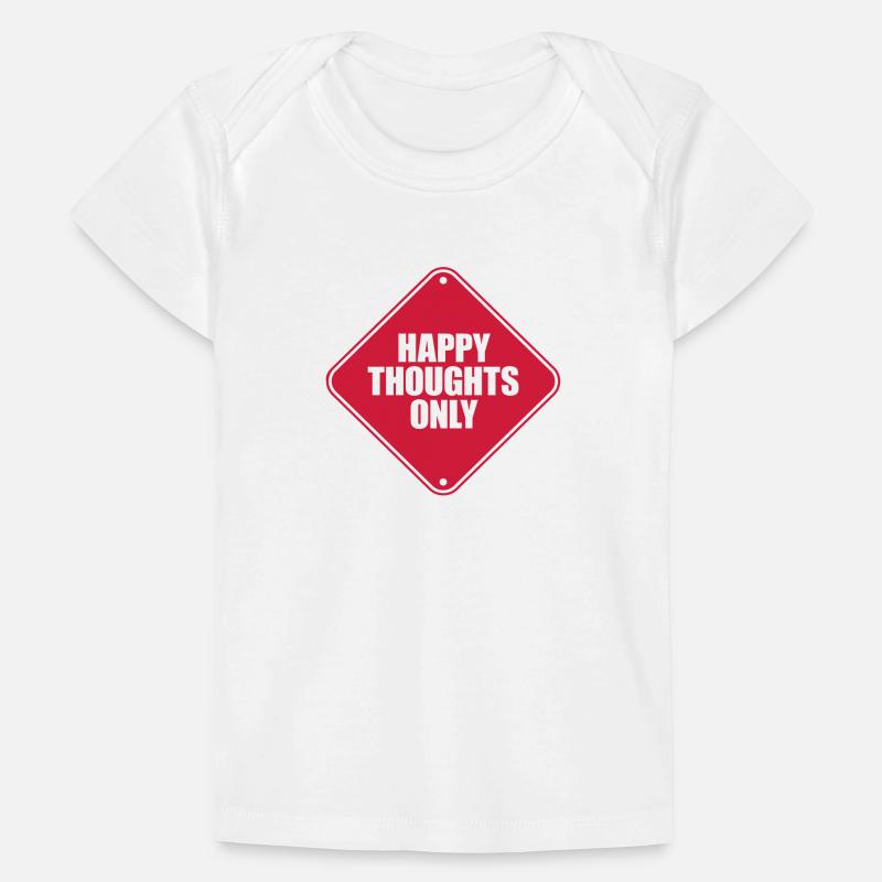 happy thoughts only caution note shield zone g Baby Premium Organic T-shirt
