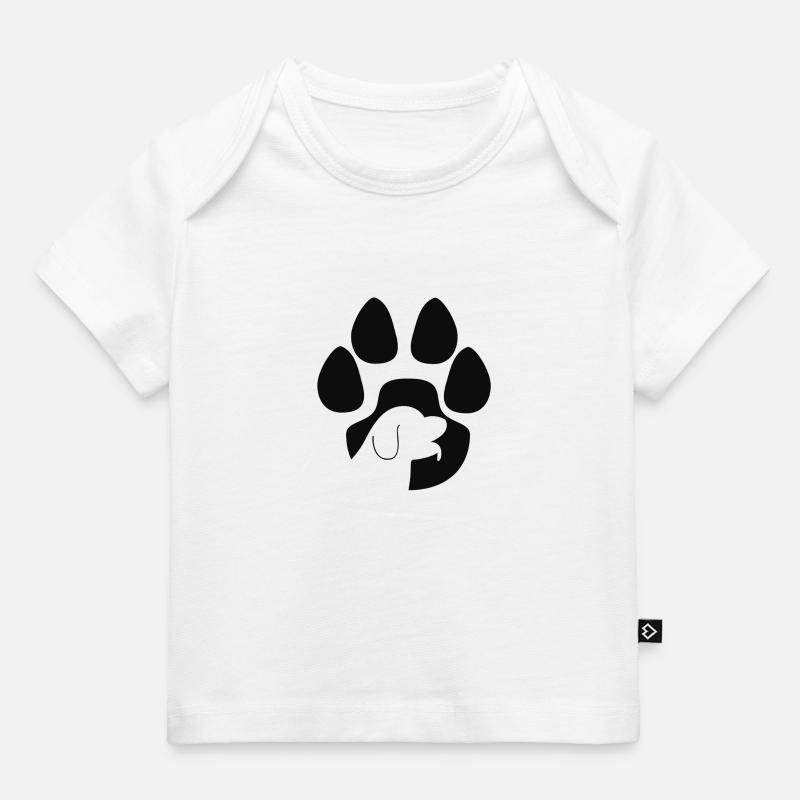 Chien dans une patte de chien - T-shirt Premium bébé bio - blanc