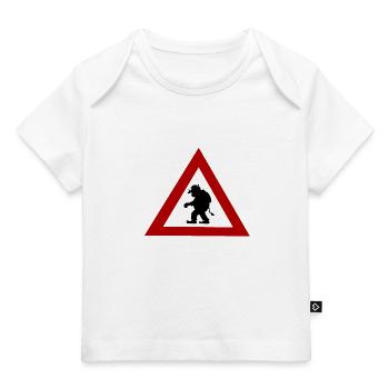 Panneau de danger Troll - T-shirt Premium bébé bio - blanc - Devant
