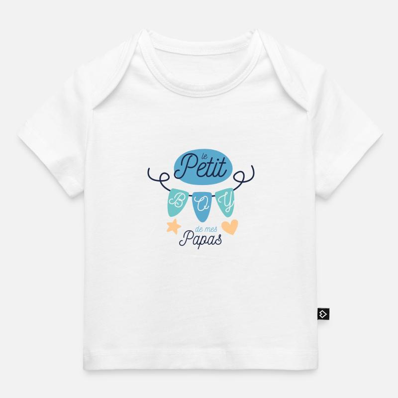 Le Petit Boy de Mes Papas - T-shirt Premium bébé bio - blanc