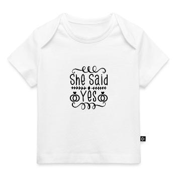 Elle a dit oui - T-shirt Premium bébé bio - blanc - Devant
