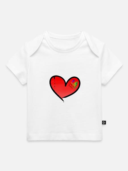 Pabsy You / Herz weint - Baby Premium Organic T-Shirt - Weiß