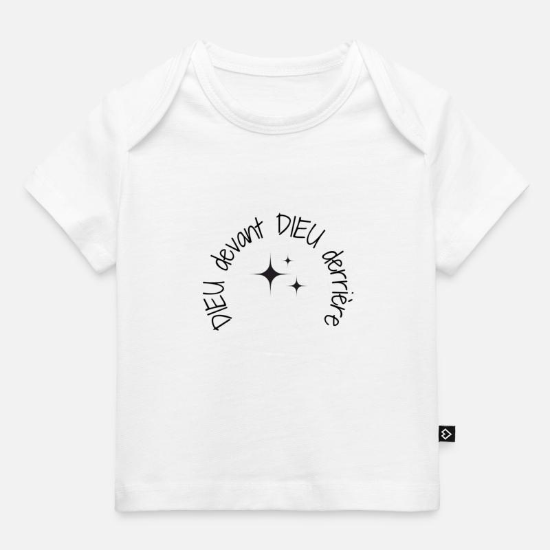 DIEU devant DIEU derrière removebg preview - T-shirt Premium bébé bio - blanc