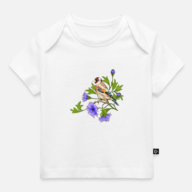 Oiseau coloré - T-shirt Premium bébé bio - blanc