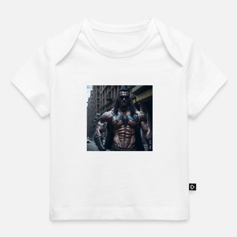 Futur Cyberpunkt Warrior - T-shirt Premium bébé bio - blanc
