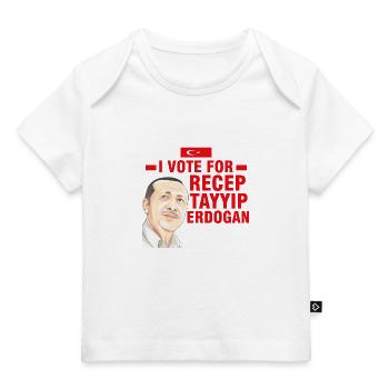 Ich stimme für Recep Tayyip Erdogan - Baby Premium Organic T-Shirt - Weiß - Vorne