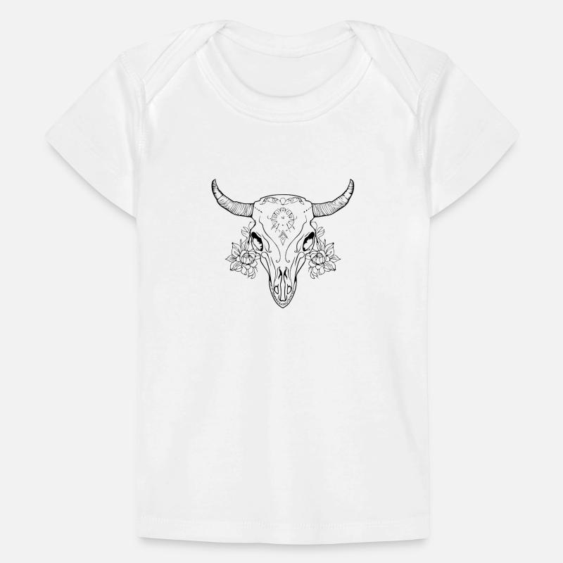 Cow Skull Boho Baby Premium Organic T-shirt