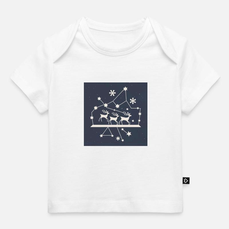 Noël Céleste - T-shirt Premium bébé bio - blanc