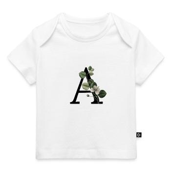 Buchstabe A Grüne Botanik - Baby Premium Organic T-Shirt - Weiß - Vorne
