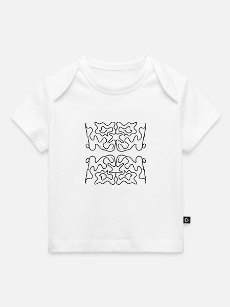 Schwarz-Weiß-Gekritzel - Baby Premium Organic T-Shirt - Weiß
