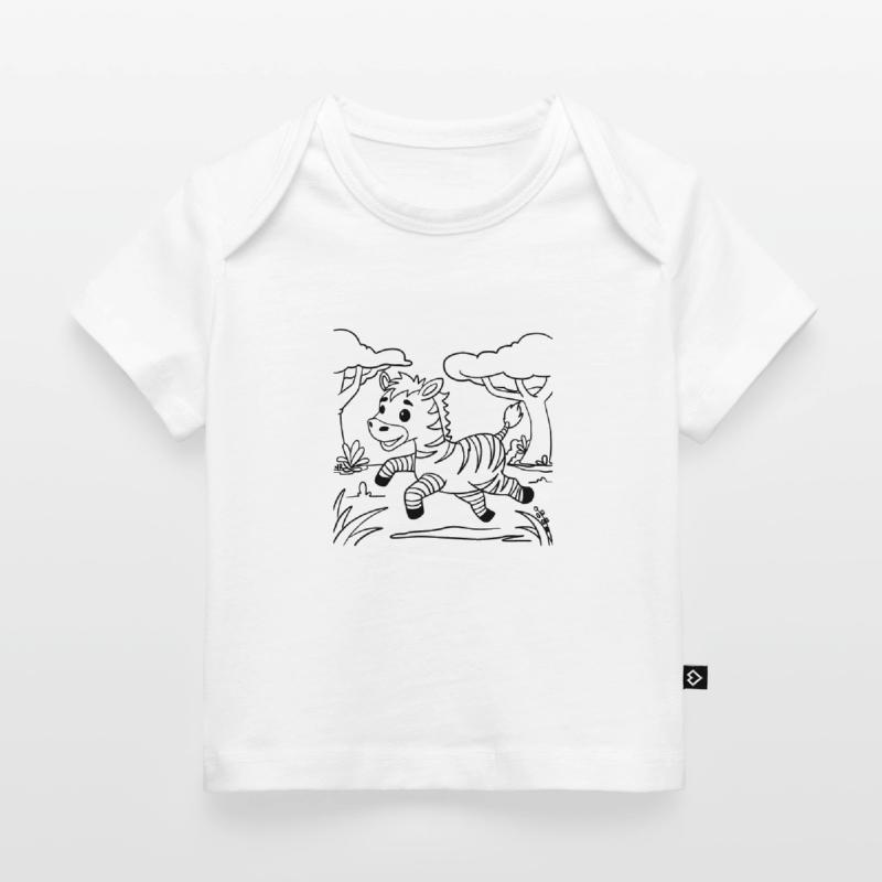 Zebra 🦓 coloring page for creative development Baby Premium Organic T-shirt