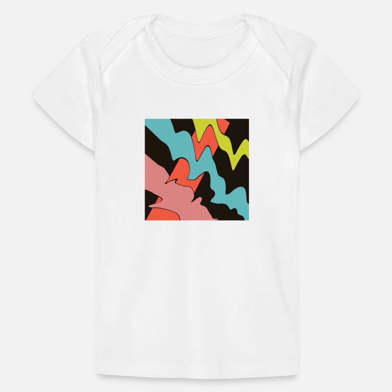 Square orange, with three patterns. Baby Premium Organic T-shirt
