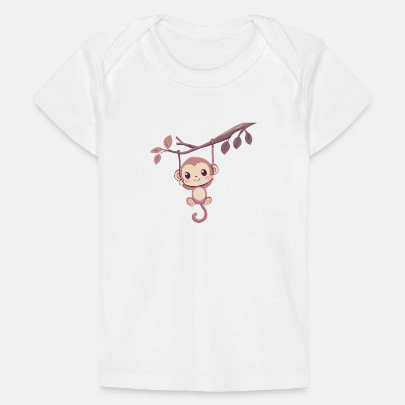Affe sitzt auf einer Schaukel an einem Baum Baby Premium Organic T-Shirt