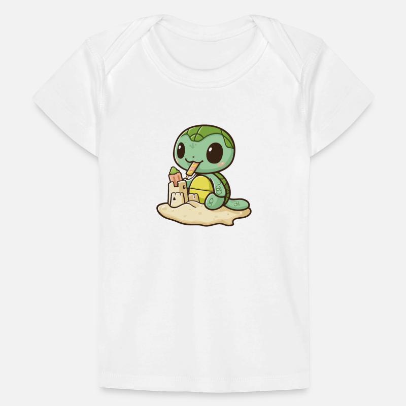 Schildkröte isst ein Eis am Stiel Baby Premium Organic T-Shirt