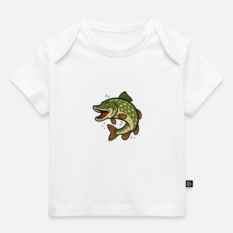 Brochet - T-shirt Premium bébé bio - blanc