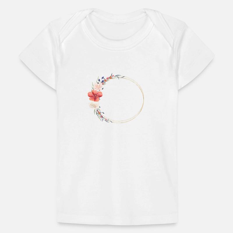 Field flower wreath Boho customizable Baby Premium Organic T-shirt