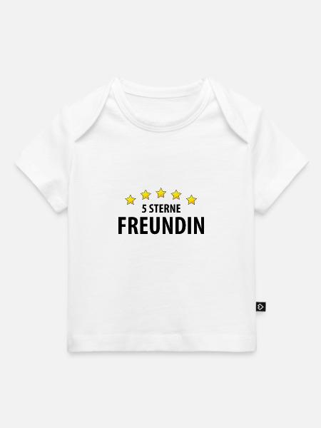 5 Sterne Freundin - Baby Premium Organic T-Shirt - Weiß