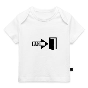 Macron trägt es - Baby Premium Organic T-Shirt - Weiß - Vorne