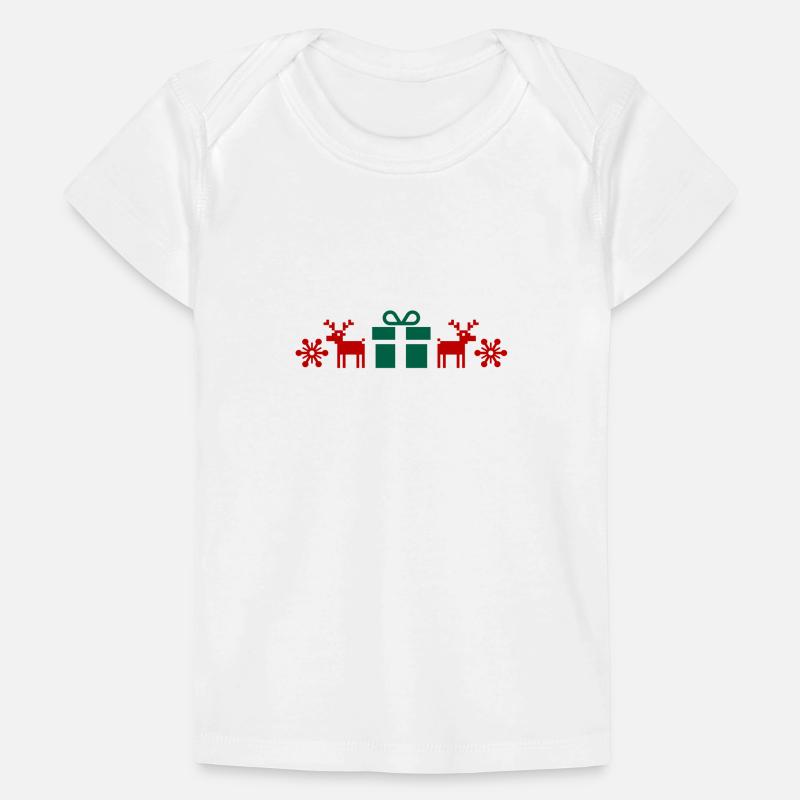 Norwegian Pattern, Christmas, Gift, Moose, Text Baby Premium Organic T-shirt