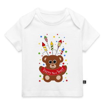 lustiges Silvesterparty Silvester Outfit Raketen - Baby Premium Organic T-Shirt - Weiß - Vorne
