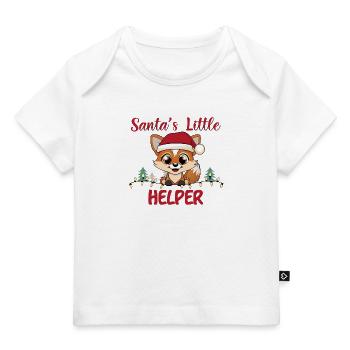 Cute Christmas Animal - Santa’s Little Helper - Baby Premium Organic T-shirt - white - Front