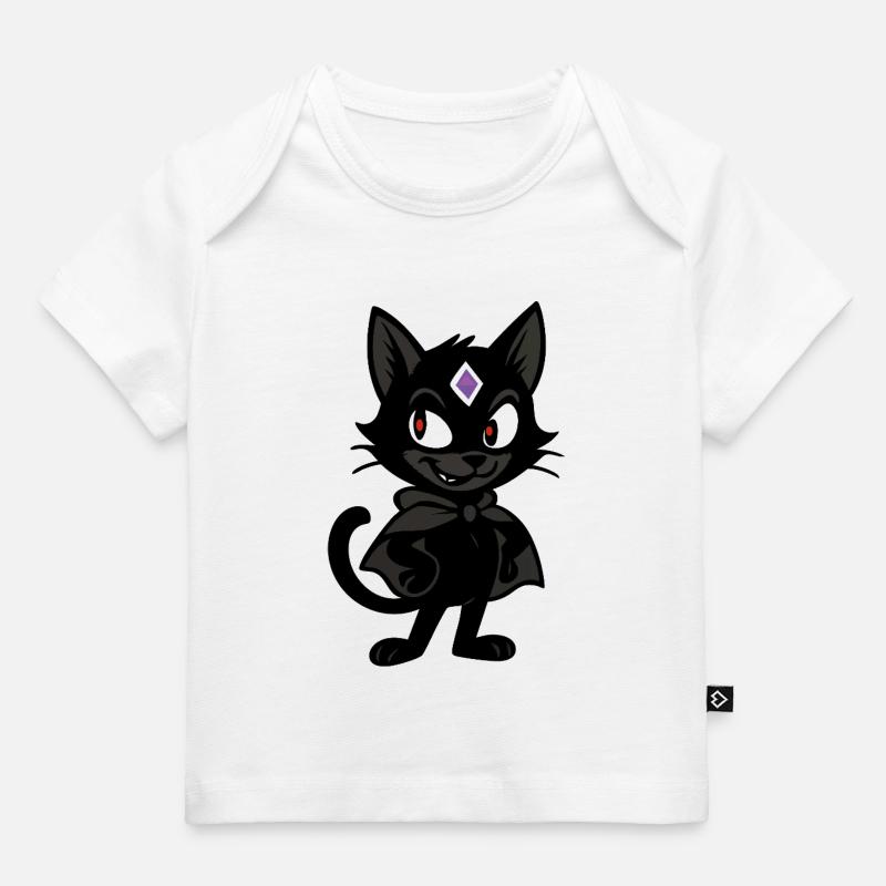 Mauvaises vibrations de chat - T-shirt Premium bébé bio - blanc