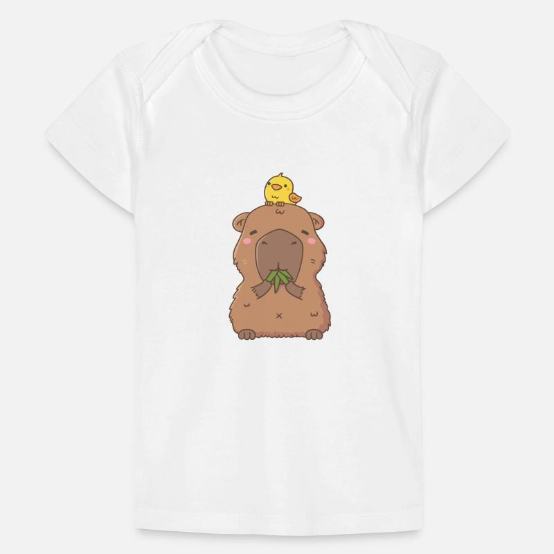 Mignon Capybara avec oiseau jaune T-shirt Premium bébé bio