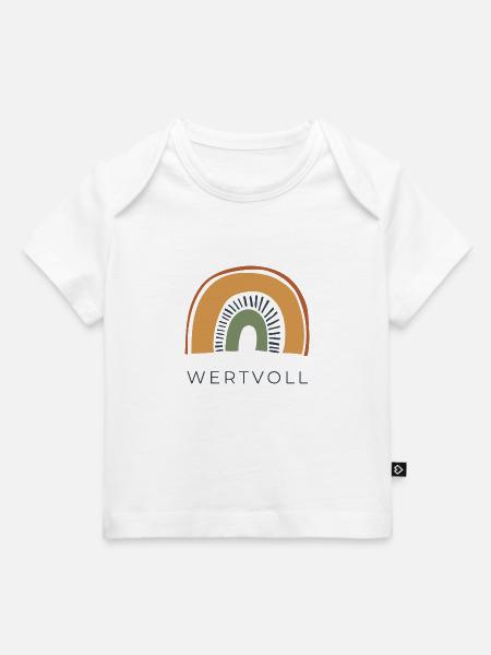 WERTVOLL - Regenbogen - Baby Premium Organic T-Shirt - Weiß