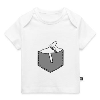 Chat dans le sac - T-shirt Premium bébé bio - blanc - Devant