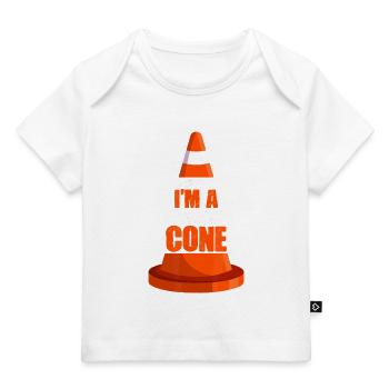 Verkehrskegel-Wortspiel-Illustration - Baby Premium Organic T-Shirt - Weiß - Vorne