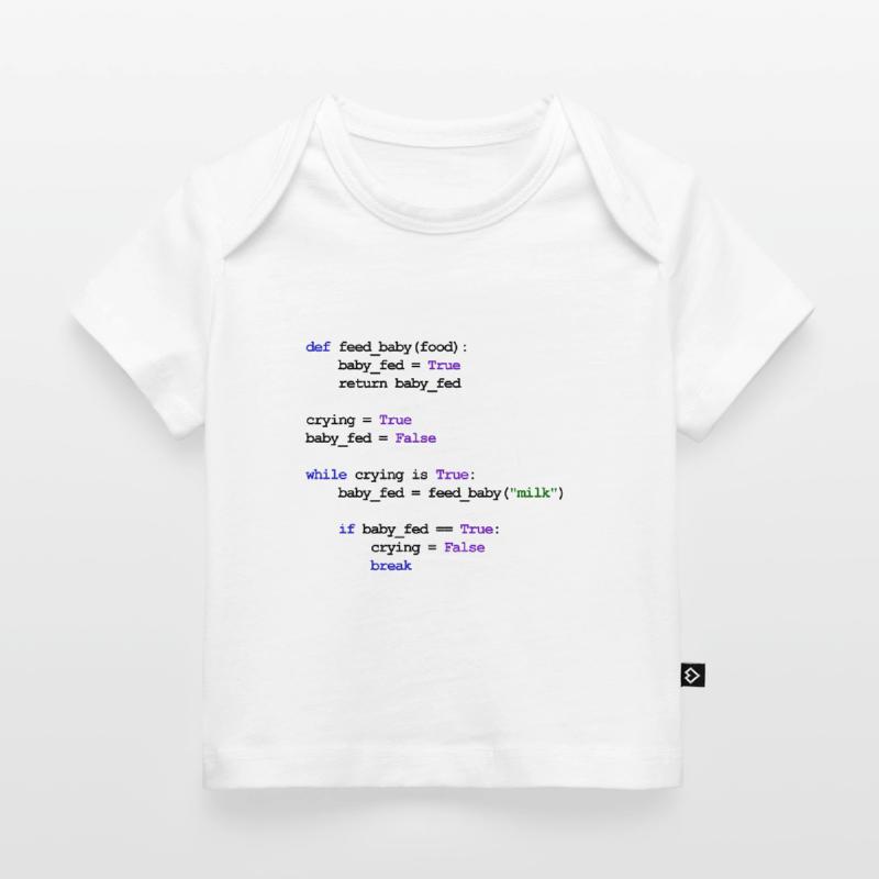Python Code New Baby - Feed baby milk Baby Premium Organic T-shirt