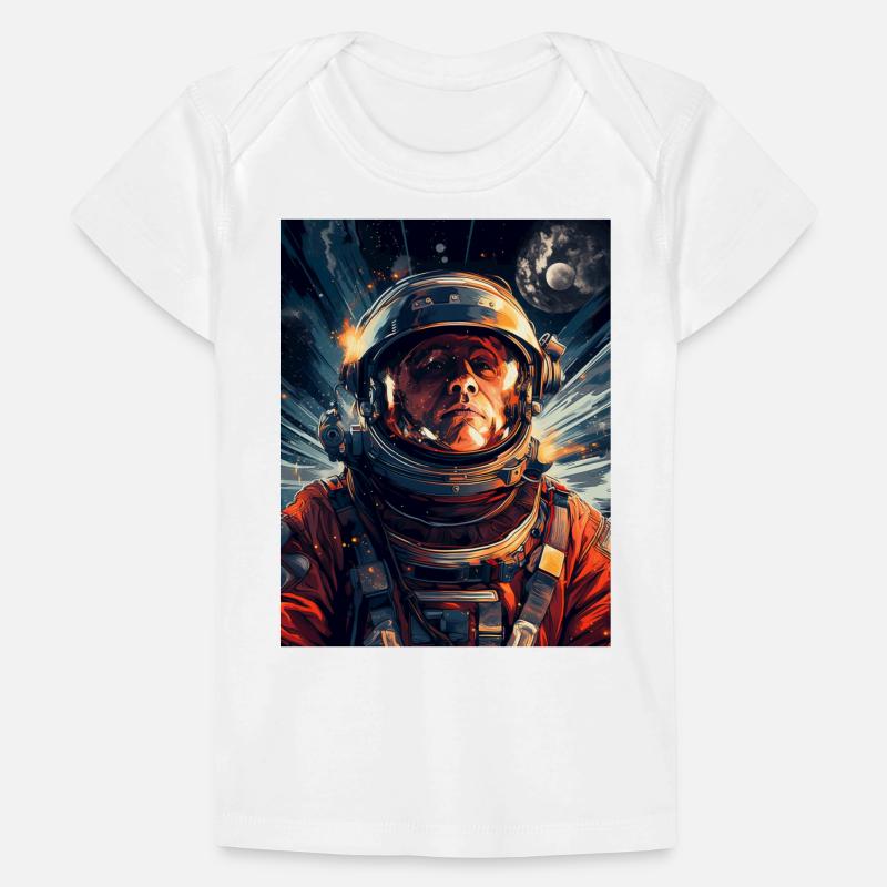 Astronaute de sortie dans l’espace T-shirt Premium bébé bio