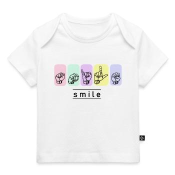 smile - DGS Streetwear - T-shirt Premium bébé bio - blanc - Devant