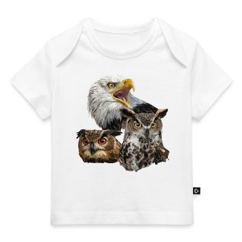 Amerikanischer Pigargo und Eulen - Baby Premium Organic T-Shirt - Weiß - Vorne