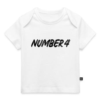Number 4 - four - fourth - fourth - 4 - number 4 - Baby Premium Organic T-shirt - white - Front