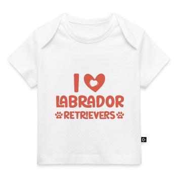 I love Labrador Retrievers - Baby Premium Organic T-Shirt - Weiß - Vorne
