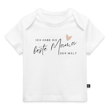 BESTE MAMA - Baby Geschenkidee Muttertag - Baby Premium Organic T-Shirt - Weiß - Vorne