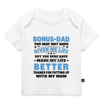 Der hübsche Papa verlässt die Tochter des Sohnes und der Frau - Baby Premium Organic T-Shirt - Weiß - Vorne
