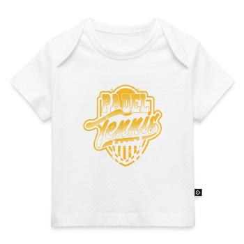Logo du joueur de padel de padel de tennis - T-shirt Premium bébé bio - blanc - Devant