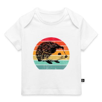 Hérisson rétro vintage - T-shirt Premium bébé bio - blanc - Devant