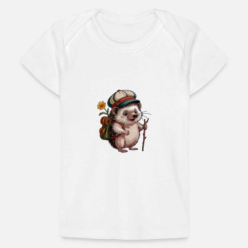 Igel mit Rucksack auf Wanderschaft Baby Premium Organic T-Shirt