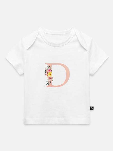 D Monogram Floral - Baby Premium Organic T-shirt - white