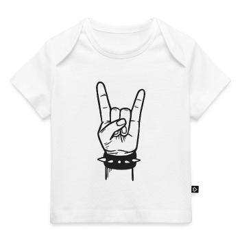 Metal-Metal-Musik-Zeichenhörner - Baby Premium Organic T-Shirt - Weiß - Vorne