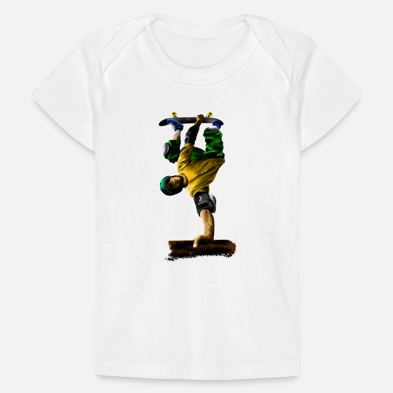 Straßen-Skateboarder Sprung Dynamik Baby Premium Organic T-Shirt
