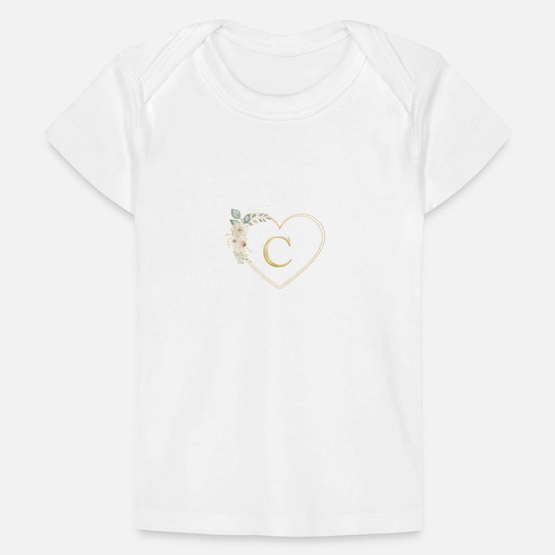 Customizable heart monogram C Baby Premium Organic T-shirt